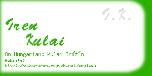 iren kulai business card